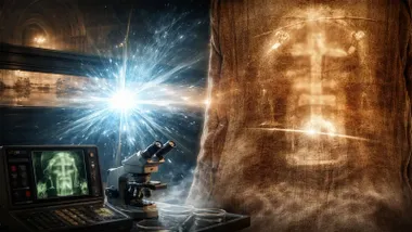 Síndone de Turín en el laboratorio.