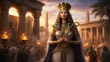 Tausert con los atributos faraónicos.