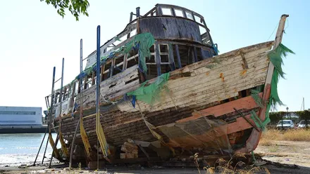 Estado del Vaporcito, muy deteriorado.