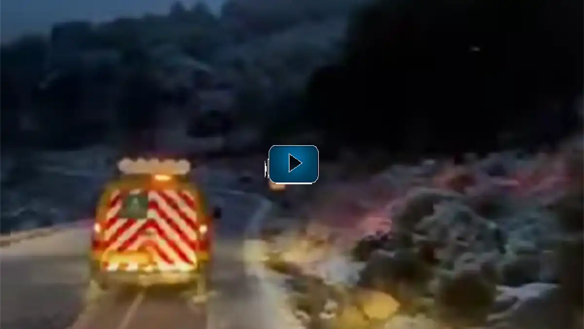 Ocho carreteras de la provincia de Cádiz afectadas por nieve, lluvias y desprendimientos provocados por la borrasca Ingrid