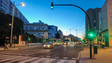 Cielo despejado en el amanecer de este lunes 19 de enero despejado en Cádiz. Foto: Eulogio García.