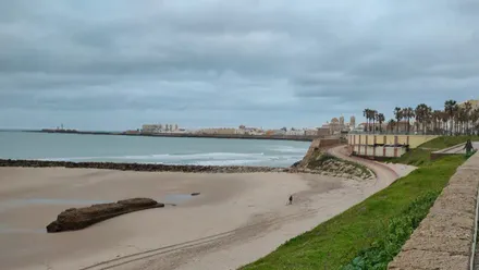 Campo del Sur desde Santa María del Mar baja cielo nublado. Foto: José Luis Porquicho Prada.