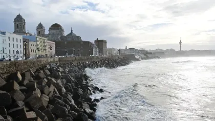 Temporal de viento y oleaje causado por la borrasca Marta en el Campo del Sur de Cádiz. Foto: Eulogio García.