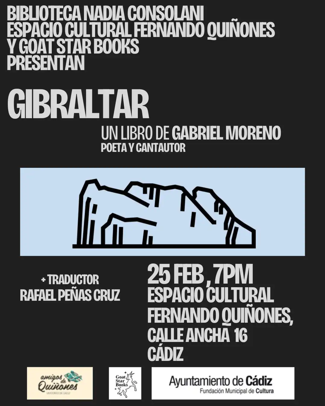 Cádiz acoge la presentación de 'Gibraltar', el nuevo poemario bilingüe de Gabriel Moreno