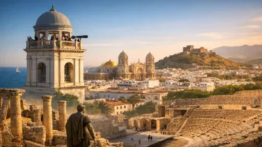 Vistas de Cádiz, Jaén, Huelva o Sevilla en un collage.