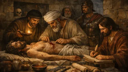 Cristo sobre la piedra del sepulcro.