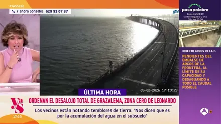 Sonsoles Ónega en el momento en el que pedía disculpas por el error que se ha hecho viral. Foto: Antena 3.