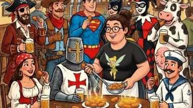 Parte del Cartel de la Croquetada del Bar Nuevo V Centenario.