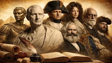 Diferentes personajes ilustres de la Historia.