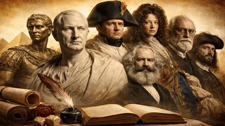 Diferentes personajes ilustres de la Historia.