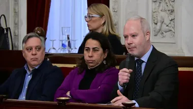El secretario local del PSOE, José Ramón Orteg, durante el Pleno Extraordinario. Foto: Eulogio García.