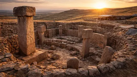 Grupo de monolitos de piedra de Karahan Tepe.