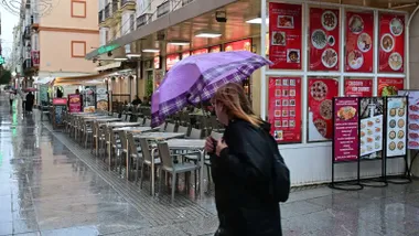 Lluvia en Cádiz durante uno de las borrascas que ha pasado en por Cádiz en este inicio de 2026. Foto: Eulogio García.