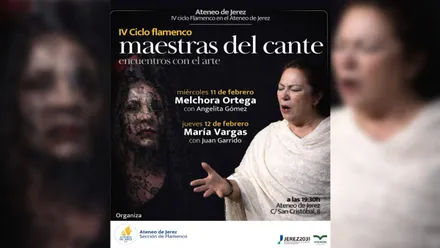 Melchora Ortega y María Vargas en el cartel de "Maestras del Cante" en Jerez.