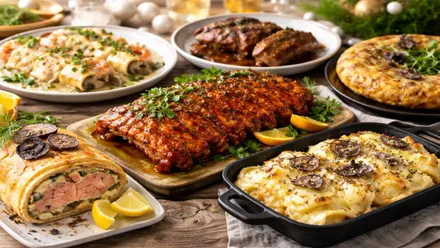 Carne, canelones y otros platos preparados.