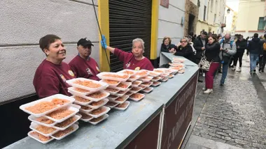 Gambas y camarones preparados para esta atípica Erizada 2026. Foto: José Luis Porquicho Prada.