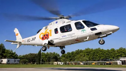 Despegue de helicóptero del 061.