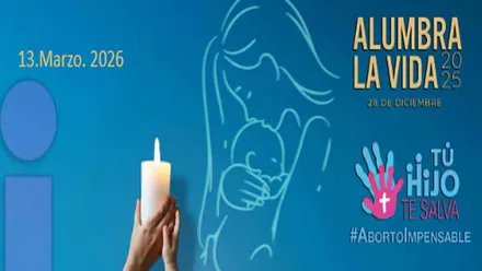 Banner de la convocatoria en Cadiz, destaca en color turquesa a una madre con un hijo en brazos dibujado.