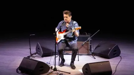 El músico Santiago Auserón en un instante de un concierto.