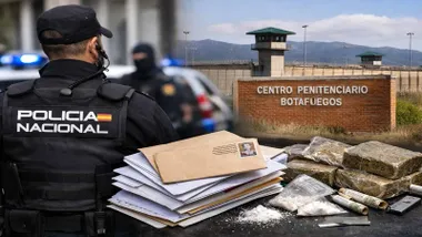 Cartas y droga, con Policía Nacional y la prisión de Botafuegos en Algeciras.