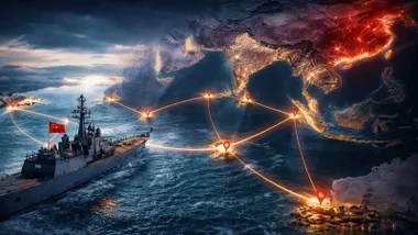 Destructor chino en el Océano Índico.