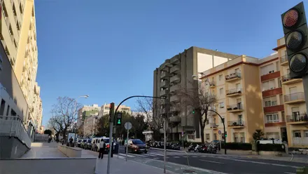 Cielo despejado en la avenida principal de Cádiz este viernes 13. Foto: José Luis Porquicho Prada.