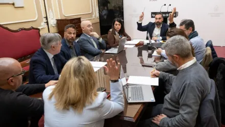Imagen de la reunión del IMD que ha fijado estas ayudas al deporte base.