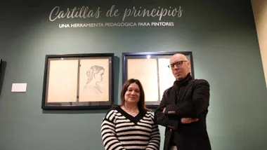 Susana Rivas y Jesús Romero en la exposición de Chiclana.