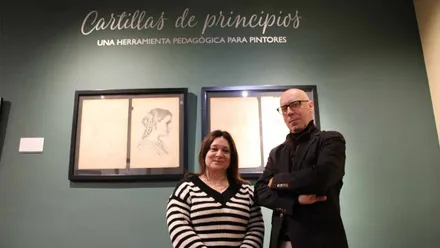 Susana Rivas y Jesús Romero en la exposición de Chiclana.