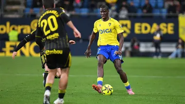 Diakité en el encuentro ante el Zaragoza