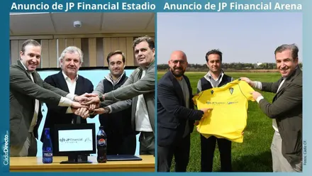 Diferencia gráficas en las fotos oficiales de los anuncios de 'naming'. Hay ausencias atronadoras. Foto: Cádiz CF