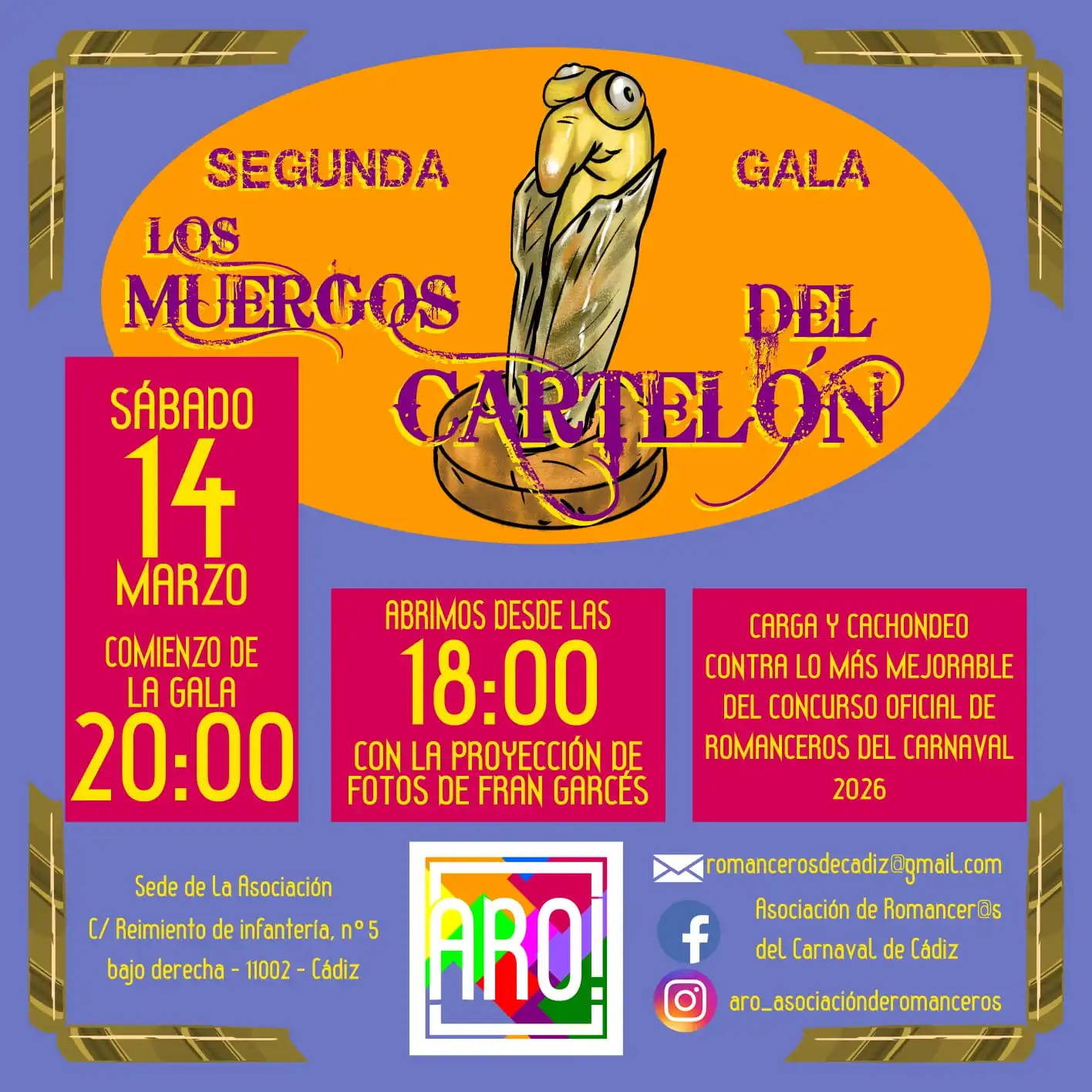 La Gala de los Muergos celebra su segunda edición para premiar lo peor del Concurso de Romanceros