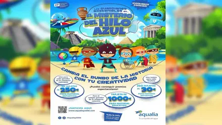 Cartel del concurso de El Concurso Infantil de Dibujo Digital de Aqualia.