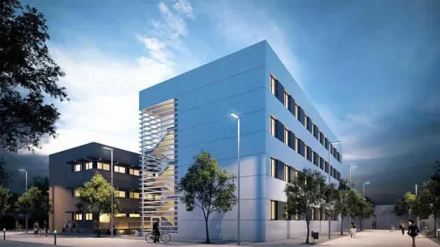 Diseño del hotel junto a Zona Base-Incubazul, en el polígono exterior de la Zona Franca de Cádiz.