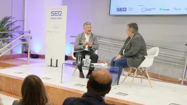 El alcalde de Rota en un momento de su intervención en la Cadena SER.