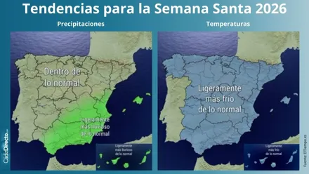 Mapas de tendencias de precipitaciones y temperaturas elaborados por ElTiempo.es. Foto: ElTiempo.es.