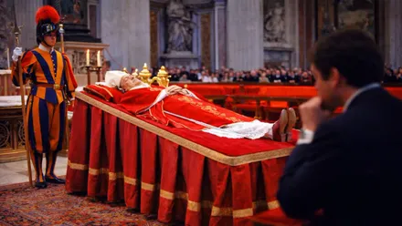 Capilla ardiente del Papa Juan Pablo I.