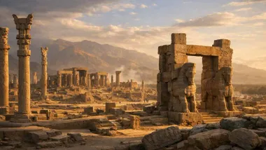 Restos arqueológicos de Persépolis.