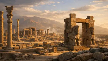 Restos arqueológicos de Persépolis.