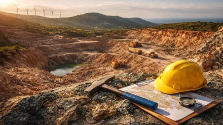 Explotación minera en busca de tierras raras en España.