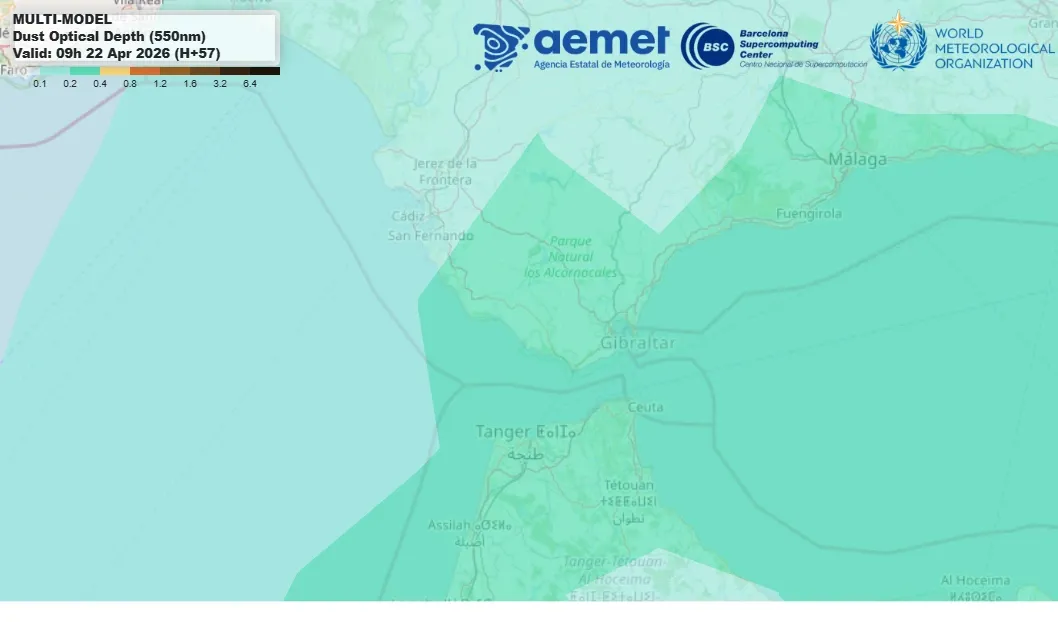 La calima toma Cádiz este martes y dejará un cielo turbio al menos hasta el jueves