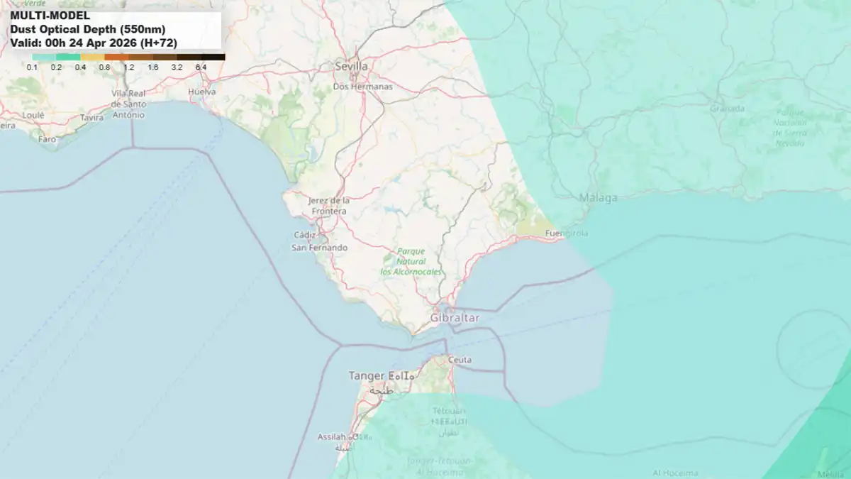 La calima pierde intensidad en Cádiz pero seguirá presente mientras se acerca un cambio de tiempo para el fin de semana