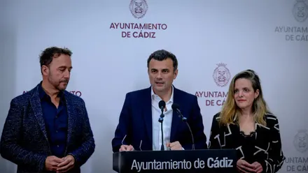 El alcalde de Cádiz, Bruno García, en la rueda de prensa tras la junta de Gobierno.