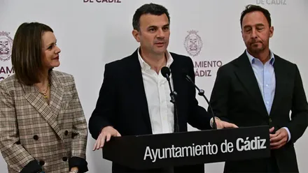 El alcalde, Bruno García, en la rueda de prensa posterior a la Junta de Gobierno. Foto: Eulogio García.