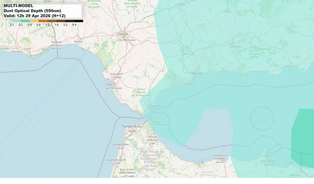 La calima y las lluvias de barro siguen en Cádiz este miércoles antes de un cambio claro en el tiempo