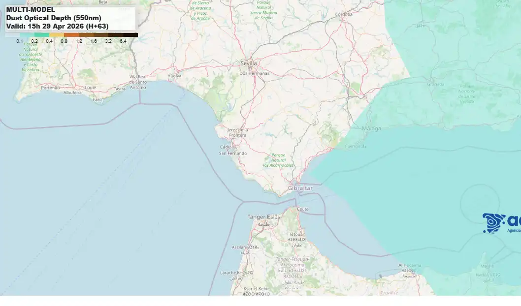 El Levante da paso a un martes de calima en Cádiz: lluvias con barro y mejora en un par de días