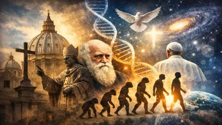 El Vaticano, la cadena de ADN, el Papa y la evolución.