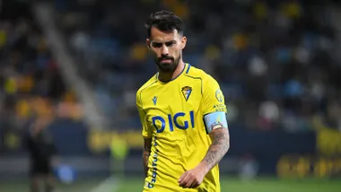 El jugador del Cádiz CF Suso, en el partido ante la UD Las Palmas
