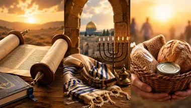 La Torah, la Menorah y otros símbolos del Judaísmo.