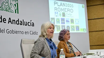Mercedes Colombo y Blanca Flores en rueda de prensa